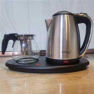 چای ساز استیل پروسی مدل PC-2022 همراه با قوری پیرکس